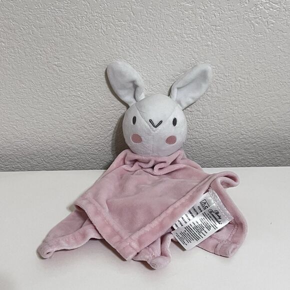 Baby Essentials Pink Bunny Rabbit Security Blanket Lovey Lovie Blankie - Picture 1 of 9